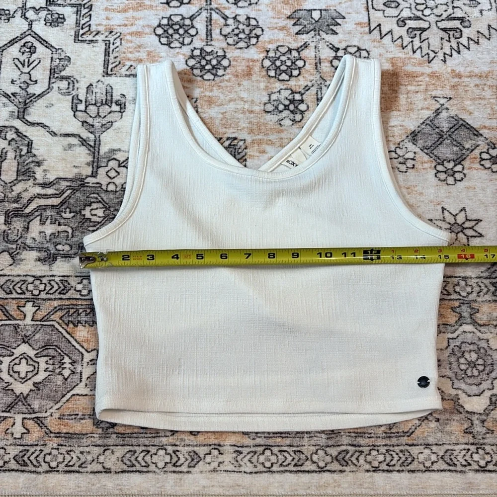 ROXY L Women's Good Keepsake Crop Top in white